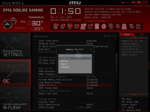 Overclocking Review: MSI X99A GODLIKE GAMING 18 X99AGODLIKE_BIOS_05