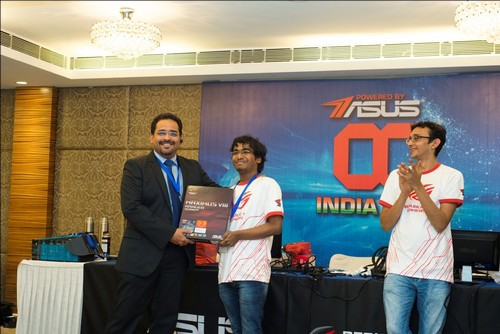 Arijit won 1st place the OC  competiton, a maximus viii Hero motherboard