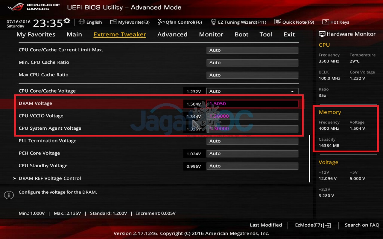 Binning 4 Kit Team DARK PRO DDR43333 2x8GB (Samsung BDie