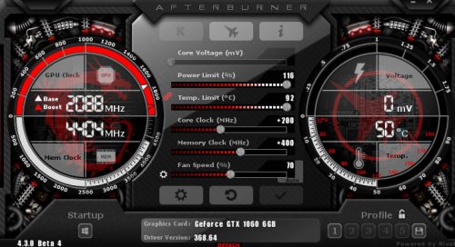 Hands-on Overclocking: NVIDIA GeForce GTX 1060 Founders Edition 1 MSI_AB_OCSetting