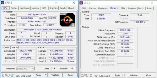 Ryzen3 1200 OC3800