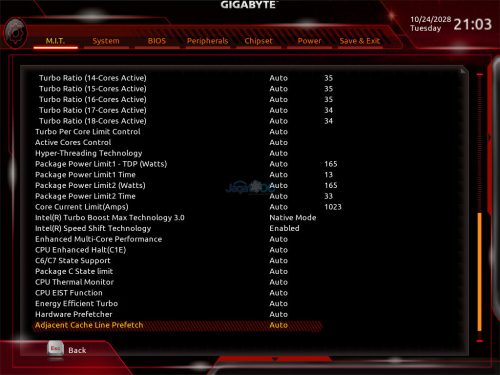 Hands-on Overclocking: Gigabyte X299 Designare EX + Core i9-7980XE 4 BIOS 04s