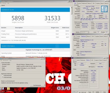Bench Log: Gigabyte Z370N WiFi – 2 DIMM DDR4 Memory Overclocking 2 GB3s 1