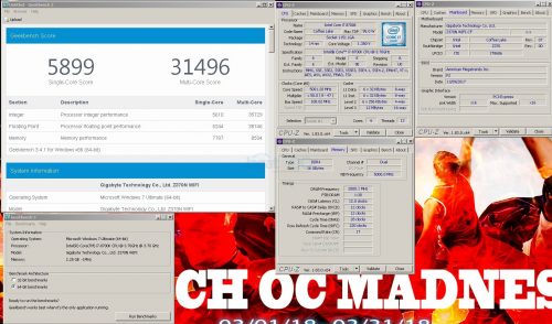 Bench Log: Gigabyte Z370N WiFi – 2 DIMM DDR4 Memory Overclocking 1 GB3s