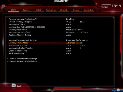 Bench Log: Gigabyte Z370N WiFi – 2 DIMM DDR4 Memory Overclocking 5 Satus