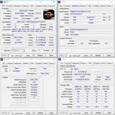SUMMARY 1800X DEF RAM3200