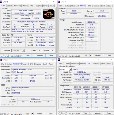 SUMMARY 1800X OC4G RAM3200