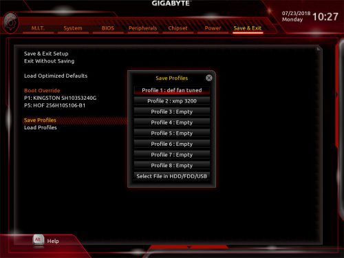 BIOS B450 AORUS PROWIFI 23