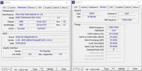 Overclocking Review: MSI B450 TOMAHAWK 5 Mem 3600