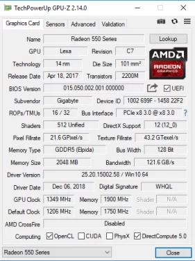 Tweaking GPU Memory Timing di Radeon WattMan (Radeon Software Adrenalin 2019) 1 RX550 GPUZ