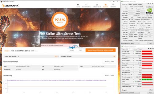 Overclocking Review: MSI GeForce GTX 1660 Ti Gaming X 6G 8 GTX1660TI 1 Screenshot 426 FSU OC GPU125 RAM1500 Stable
