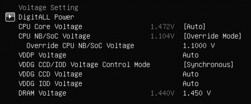 Tt TOUGHRAM SETTING VOLTAGE