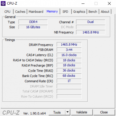 CPUz RAM 2933CL16